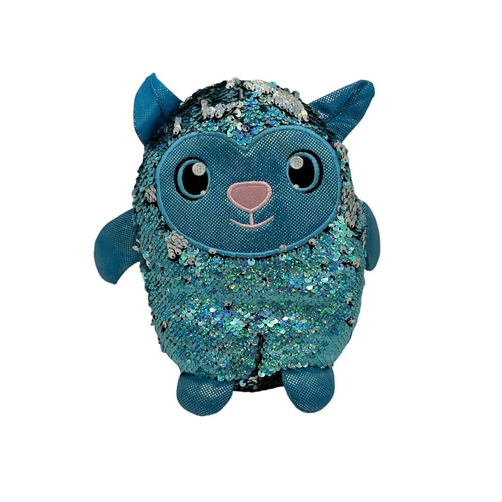 SHIMMEEZ SEQUINS 10 Inch PLUSH BLUE/Green Lamb‎ Sensory Toy Stuffed Animal
